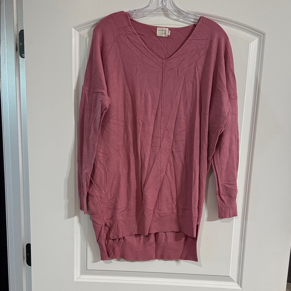 Women's Pink V-Neck Sweatshirt